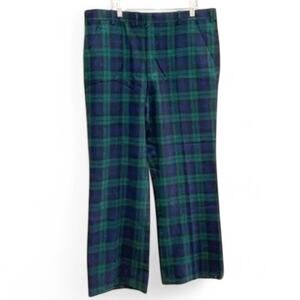 Hickey Freeman X Maus Hoffman 36 Plaid Cropped Plaid Golf Holiday Pants  Women's